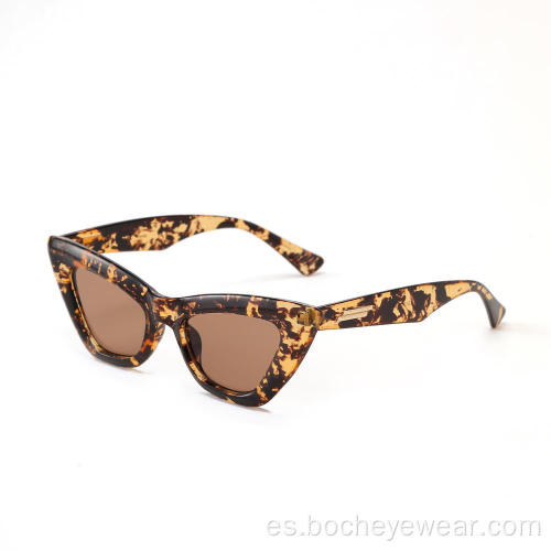 Venta directa de verano retro ojo de gato leopardo moda mujer sombras gafas de sol